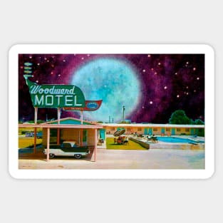 Retro Space Motel Sticker